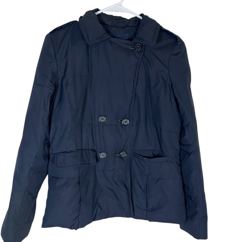 BANANA REPUBLIC women's Navy Button  coat Jacket With Multiple Pockets Size S